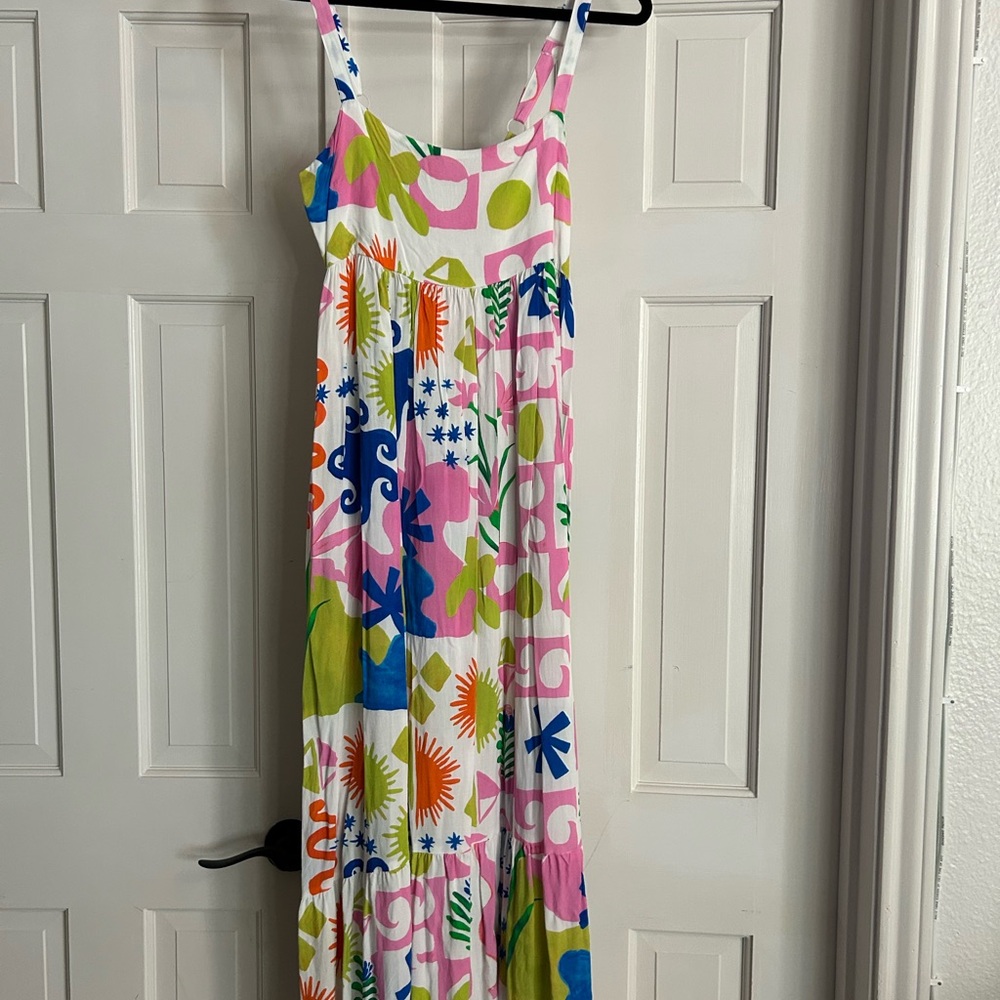 Colorful Patterned Maxi Dress